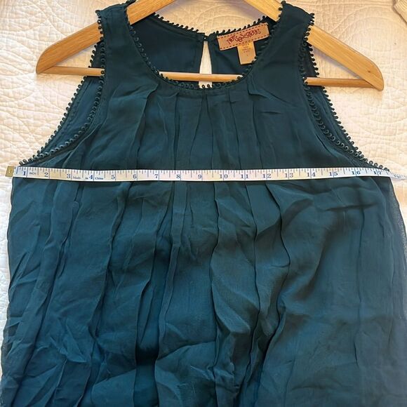 Anthropologie Pallavi Mohan Not So Serious Brenta Beaded Swing Dress Green Sz 4 - Picture 8 of 10